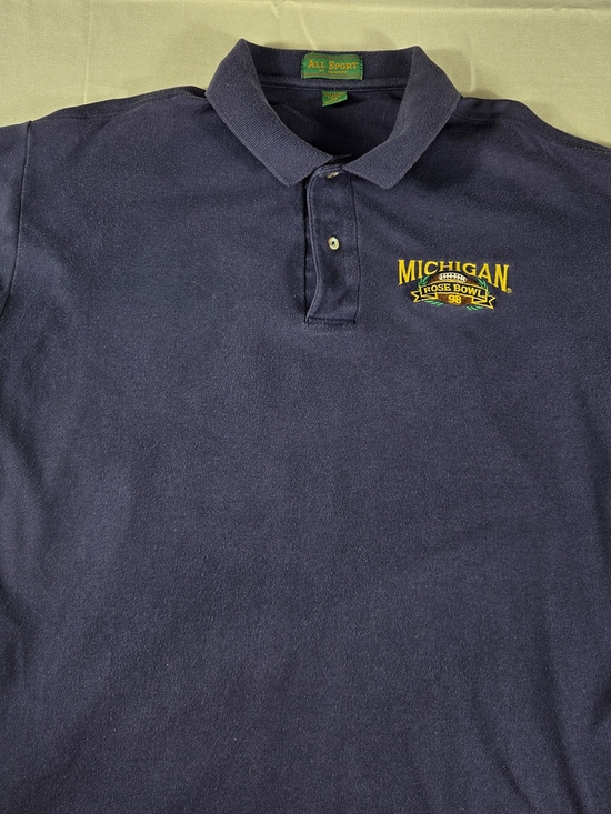 All Sport Other - Vintage Michigan Wolverines Rose Bowl 1998 Polo Shirt XL Embroidered USA